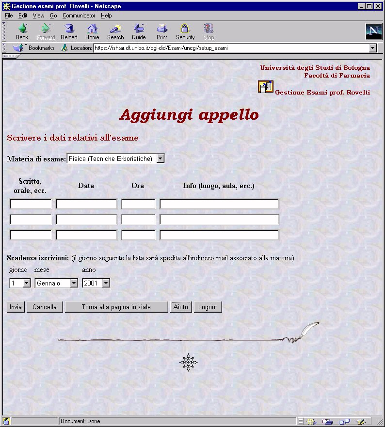 aggiungi appello
