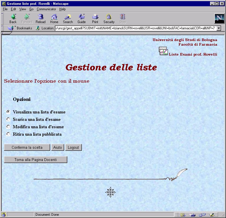 liste esami